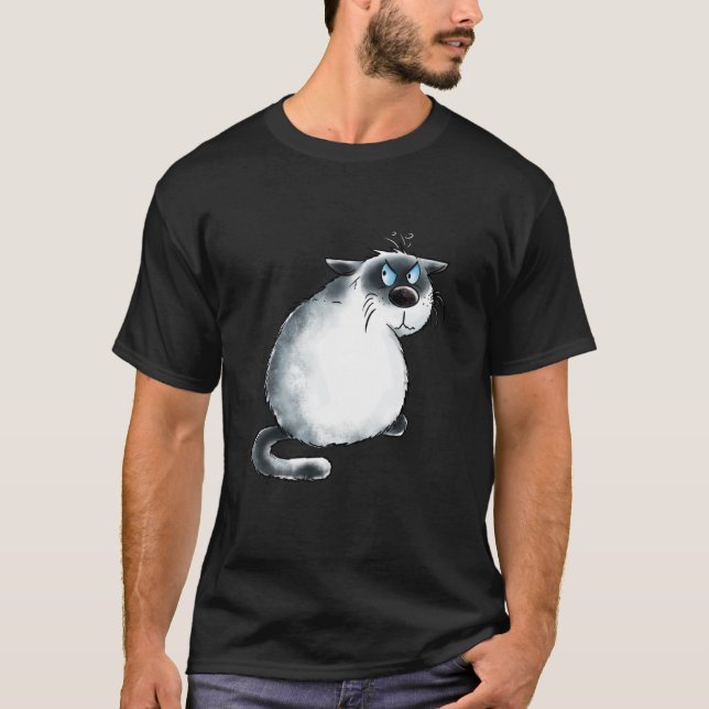 Grumpy Siamese Cat for Cat T Shirt (Framsida)