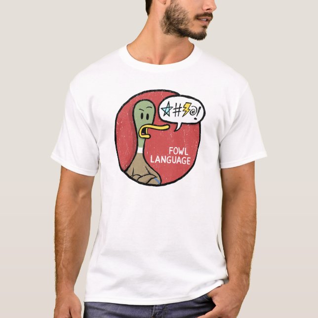 Grumpy skjorta för fjäderfät språk tee (Framsida)