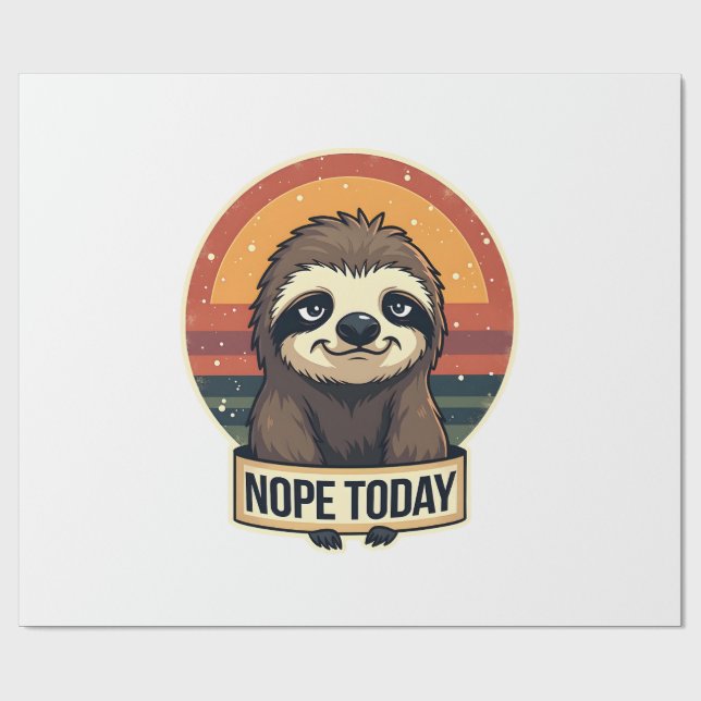 Grumpy Sloth Vintage Funny Retro Shirt Design Presentpapper (Platt)