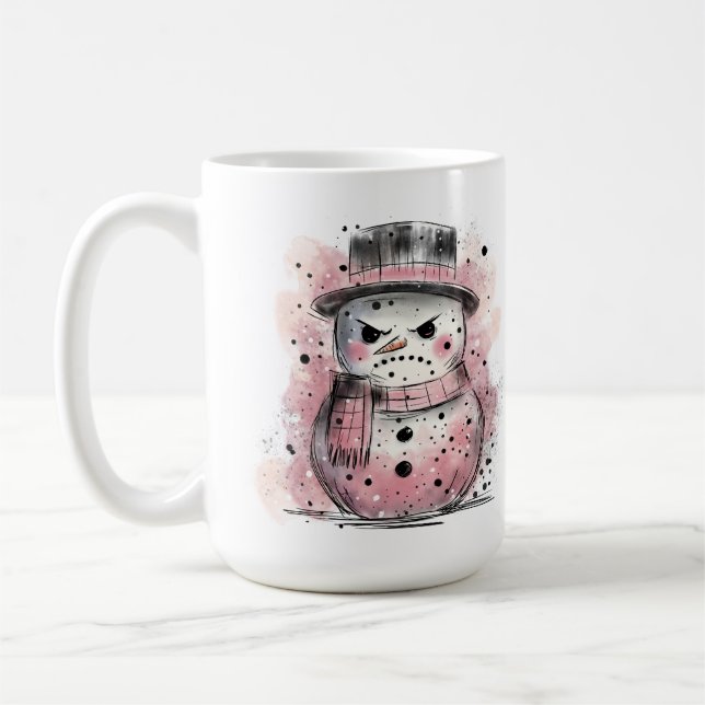 Grumpy Snögubbe Kaffemugg (Vänster)