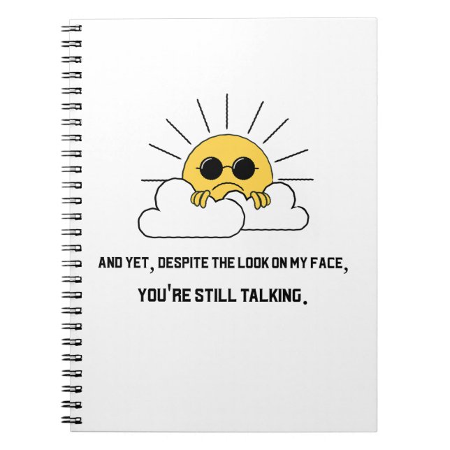 Grumpy sol anteckningsbok (Framsidan)