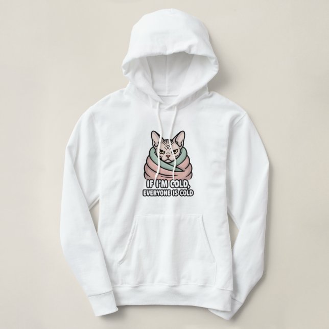 Grumpy Sphynx Katt Kall Humor Tecknad Konst T Shirt (Design framsida)