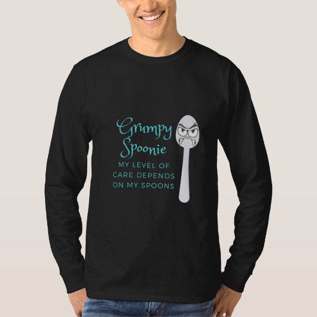 Grumpy Spoonie T Shirt (Framsida)