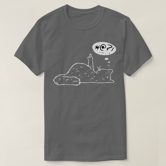 Grumpy Stubborn Cat Mitten Finger Cat Kattunge Cur T Shirt (Design framsida)