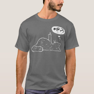 Grumpy Stubborn Cat Mitten Finger Cat Kattunge Cur T Shirt