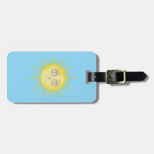 Grumpy Sun, Sömnig Måne Bagagebricka (Horisontell Framsida)
