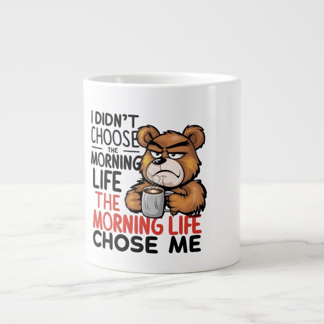 Grumpy Tecknad Bear Jumbo Mugg (Framsidan)