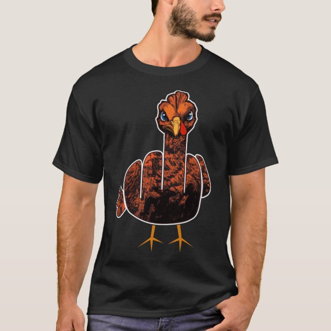 Grumpy Thanksgiving Turkiet T Shirt (Framsida)