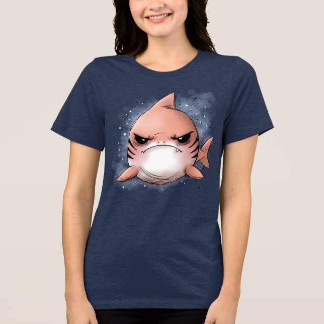 Grumpy Tiger Shark T Shirt (Framsida)