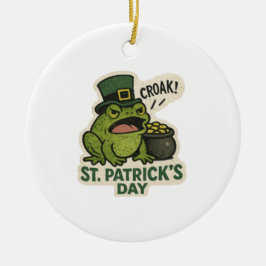 Grumpy Tomte Groda St.Patrick's Day Julgransprydnad Keramik