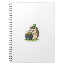 Grumpy Treasure Keeper Hedgehog St.Patrick's Day Anteckningsbok