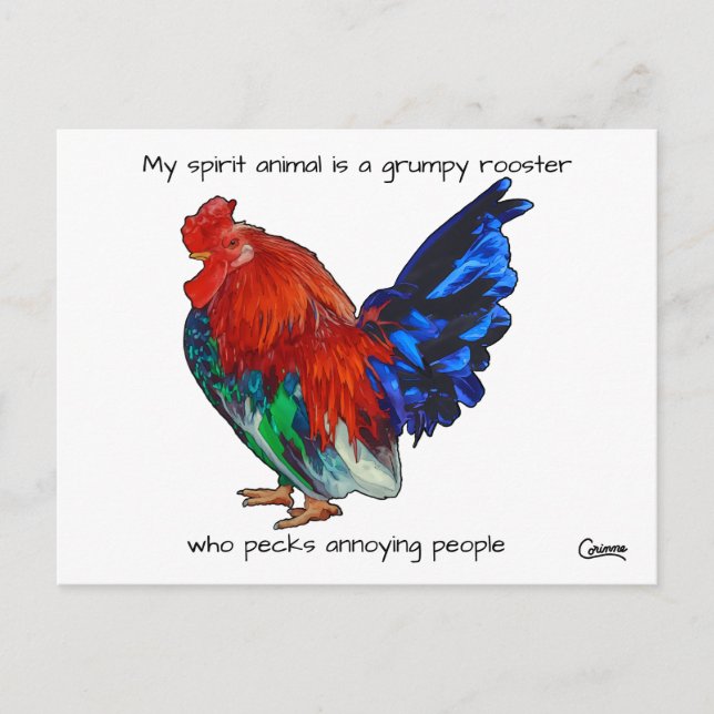 Grumpy Tupp - vykort (Framsida)