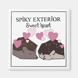 Grumpy Valentine Hedgehog Magnet