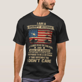 Grumpy Veteran T Shirt