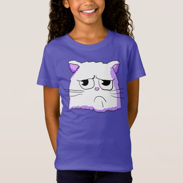 Grumpy vitkattskjorta t-shirt (Framsida)