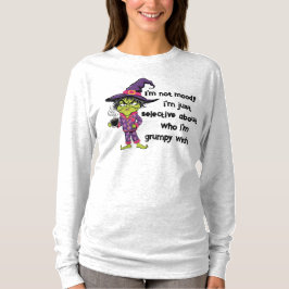 Grumpy Witch Långärmad Shirt-Witchy Vibes T Shirt