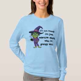 Grumpy Witch Långärmad Shirt-Witchy Vibes T Shirt