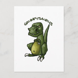 Grumpysaurus dinosaur är grumpigt! vykort