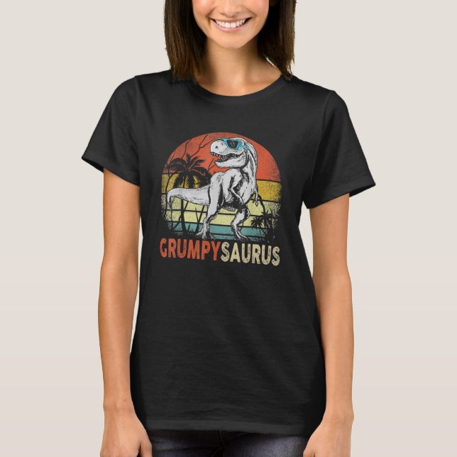 GrumpySaurus Matching Family Dinosaur Rex Grumpy S T Shirt (Framsida)