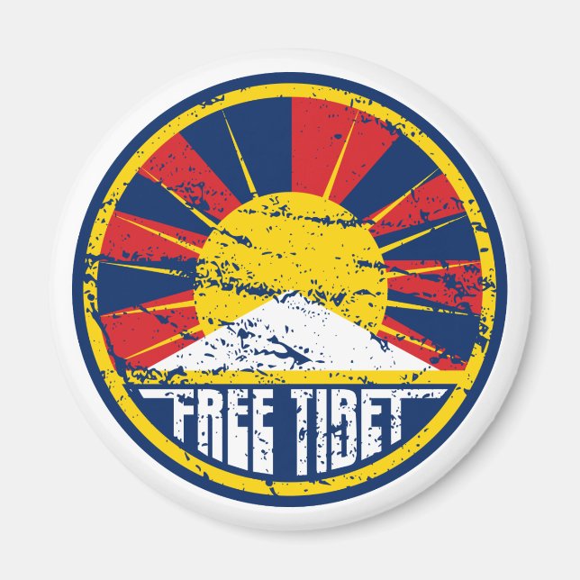 Grund för fritt Tibet Magnet (Framsidan)