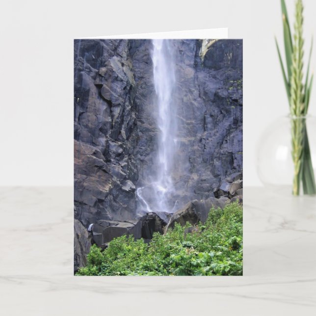 Grund i Bridalveil Falls, Yosemite, CA Kort (Framsida)