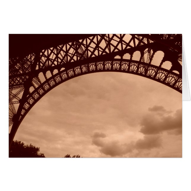 grund i effiel torn hälsningskort (Framsidan Horizontal)