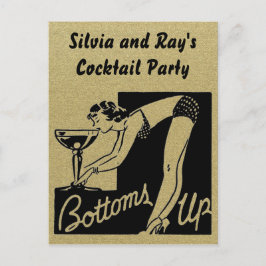 Grund Up Cocktail Party Personlig Inbjudan Vykort