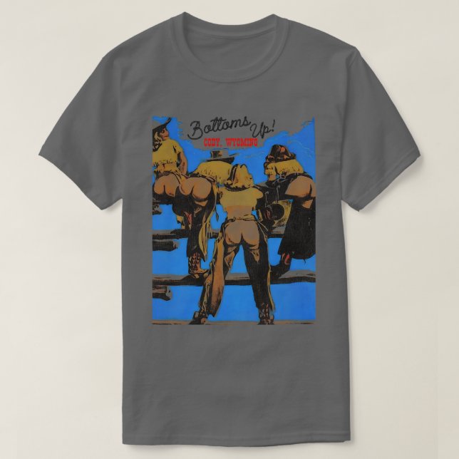 GRUND UP Cody Wyoming Retro 70-talet Western Souve T Shirt (Design framsida)