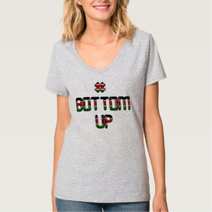 Grund Up Kenya Peace Kärlek and Unity Art Skriv ut T Shirt