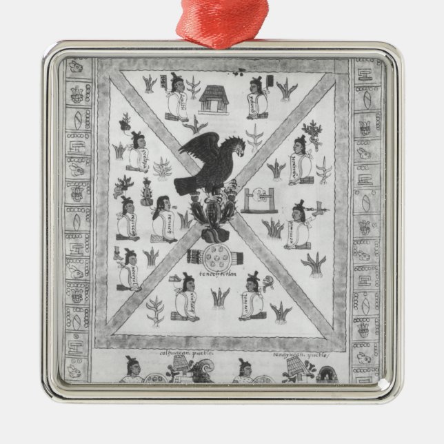 Grunda av Tenochtitlan Julgransprydnad Metall (Framsidan)
