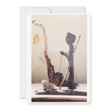 Grunda objekt driftwood och stenskulptur