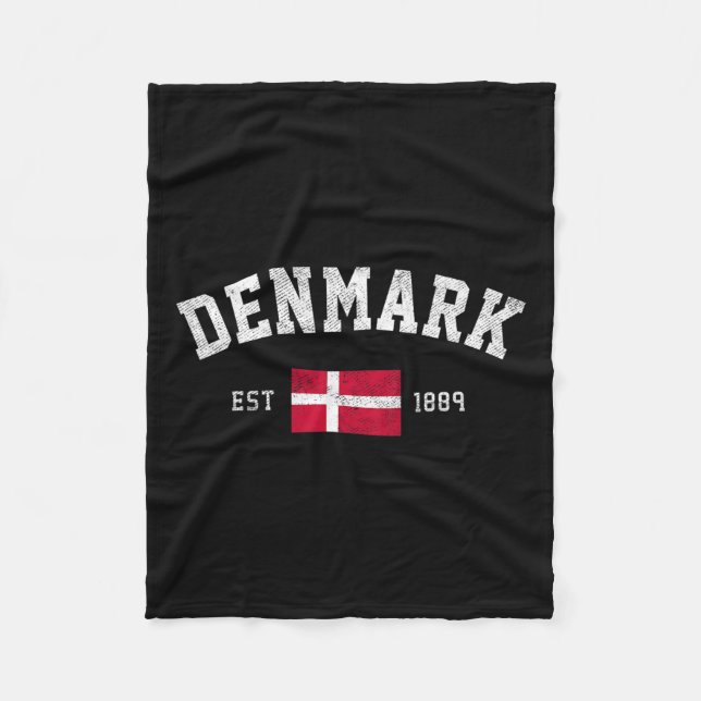 Grundad 1889 Danska flaggans självständighetsdag  Fleecefilt (Framsidan)