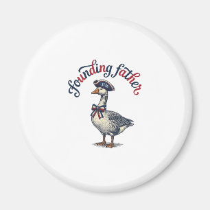 Grundande Fader Gås Vintage Patriotisk Tröja Desi Magnet