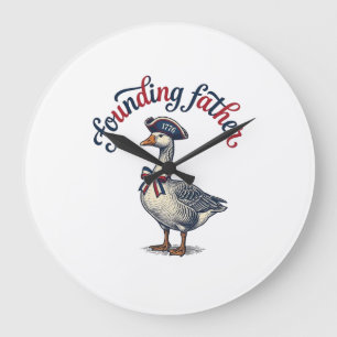 Grundande Fader Gås Vintage Patriotisk Tröja Desi Stor Klocka