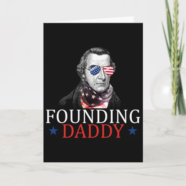 Grundande Pappa Patrick Henry 4 Juli Kort (Framsida)