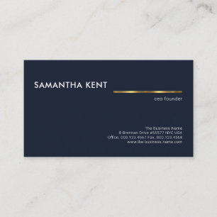 Grundare av den minimalistiska Simple Blue Guld Li Visitkort