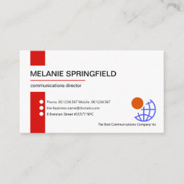 Grundare av minimalistisk Red Rand Visitkort