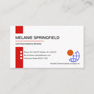 Grundare av minimalistisk Red Rand Visitkort