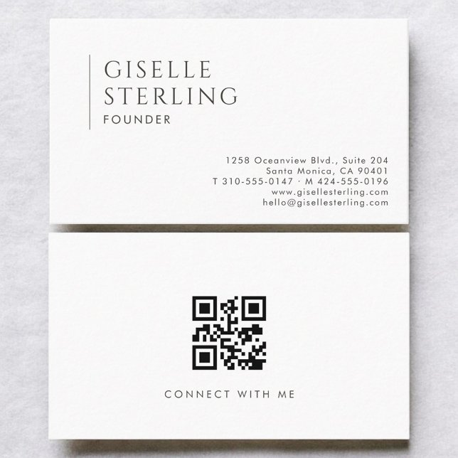 Grundare Modern professionell QR-kod Visitkort (Skapare uppladdad)