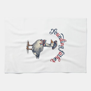 Grundarfader Gås Vintage Patriotisk Tröja Desi Kökshandduk