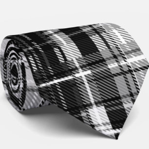 Grunde Black White Flell Play Tartan Design Slips