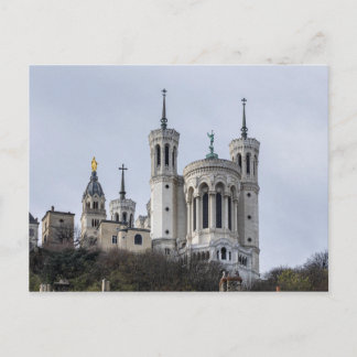 Grunderna för vykort för Notre-Dame de Fourvière