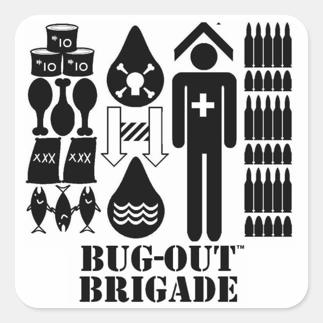 Grunderna Fyrkantigt Klistermärke (Framsida)