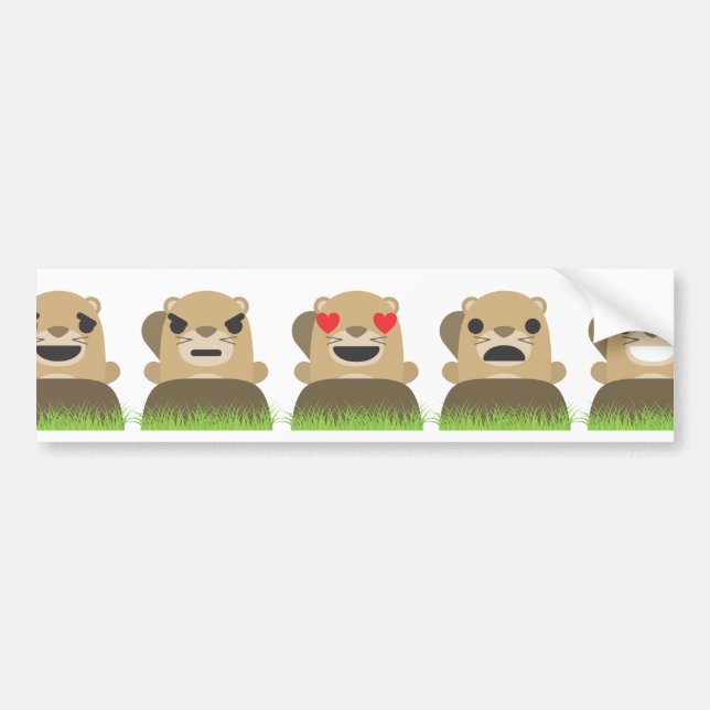 grundhog emojis bildekal (Framsidan)