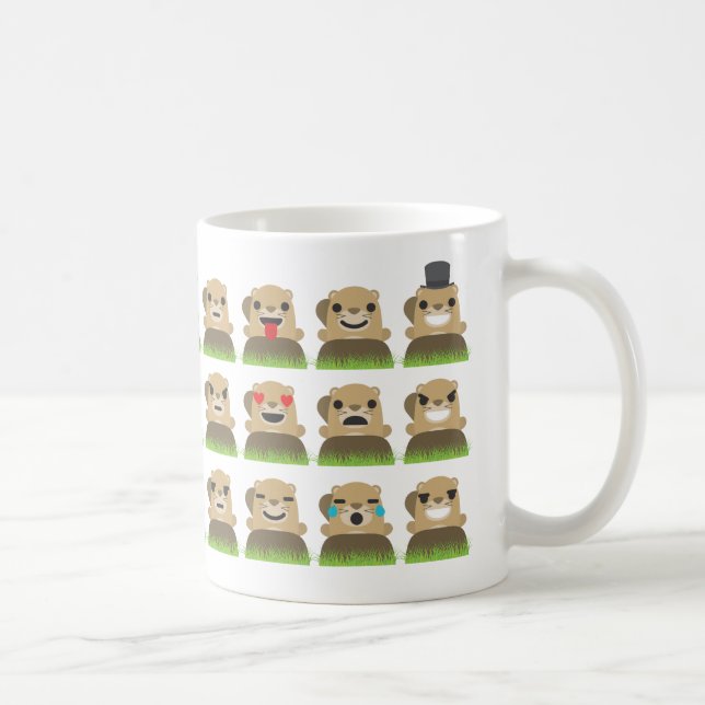 grundhog emojis kaffemugg (Höger)