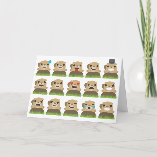 grundhog emojis kort (Framsida)