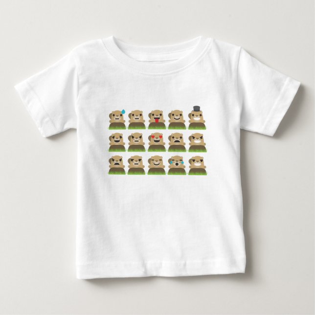 grundhog emojis t shirt (Framsida)