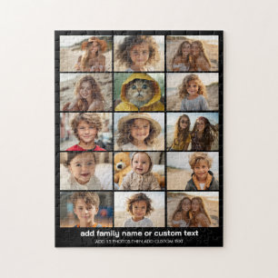 Grundläggande 15-foto kollagegaller med modern tex pussel