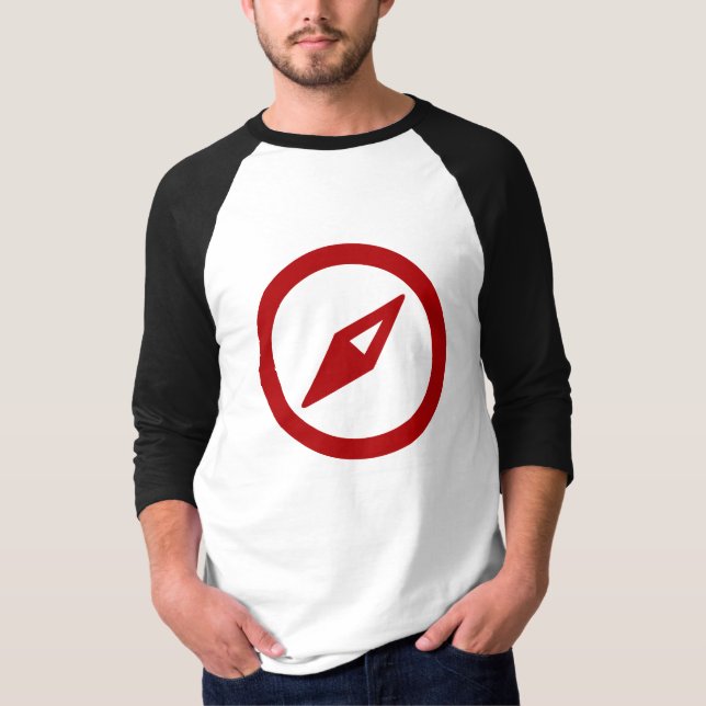 Grundläggande 3/4 sleeveRaglan Tee Shirt (Framsida)