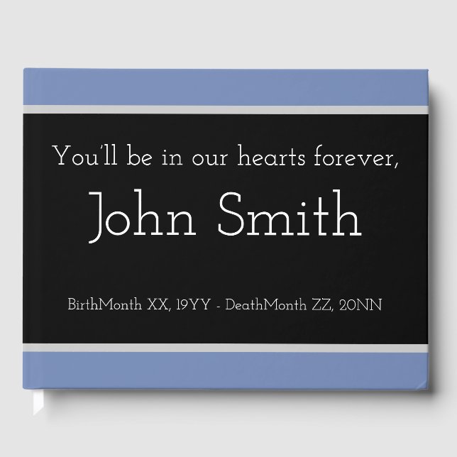 Grundläggande, anpassad minnesbok gästböcker (Framsida)